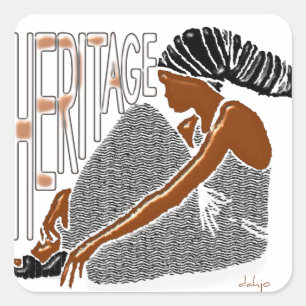 Sticker Carré Patrimoine AFRICAIN