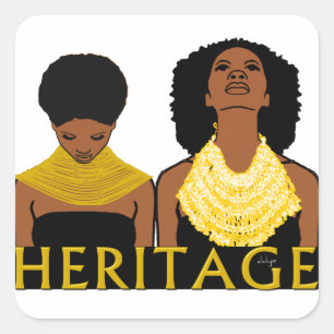 Sticker Carré Patrimoine AFRICAIN