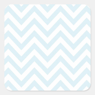 Sticker Carré Patters de Light Blue et White Chevron