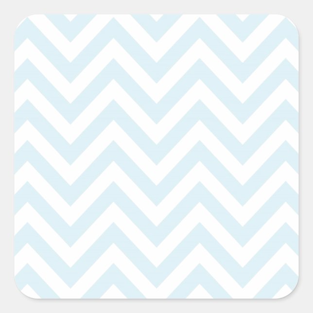 Sticker Carré Patters de Light Blue et White Chevron (Devant)