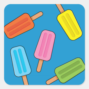 Sticker Carré Patters de Popsicles