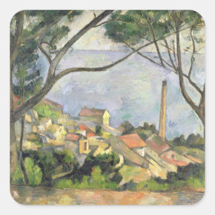 Sticker Carré Paul Cezanne   La Mer à l'Estaque, 1878