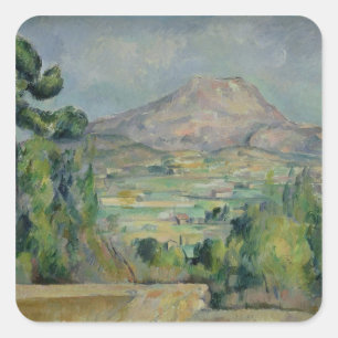 Sticker Carré Paul Cezanne   Montagne Sainte-Victoire, c.1887-90