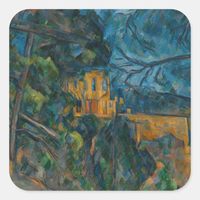 Sticker Carré Paul Cezanne - Poster du Château Noir (Devant)