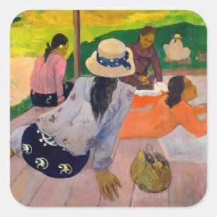 Sticker Carré Paul Gauguin - La Siesta