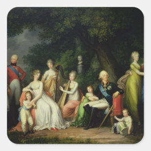 Sticker Carré Paul I, Maria Feodorovna et leurs enfants
