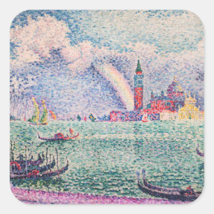 Sticker Carré Paul Signac - Arc-en-ciel, Venise