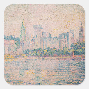 Sticker Carré Paul Signac - Avignon, matin