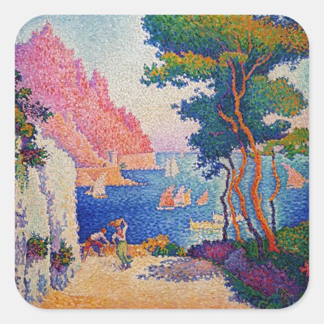 Sticker Carré Paul Signac - Capo di Noli (Devant)