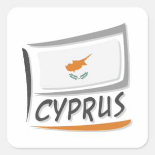 Sticker Carré Pavillon Chypre Pride X