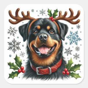Sticker Carré Paws et Antlers Holiday Fun !