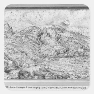 Sticker Carré Paysage alpin, 1553