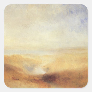 Sticker Carré Paysage avec une baie lointaine par Joseph Turner