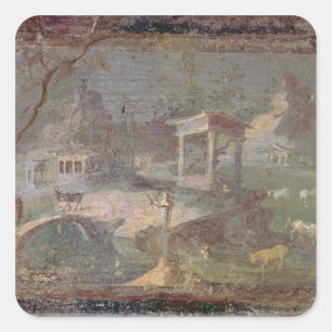 Sticker Carré Paysage idyllique, de Herculaneum,