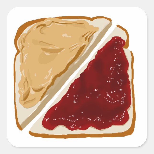 STICKER CARRÉ PB&J (Devant)
