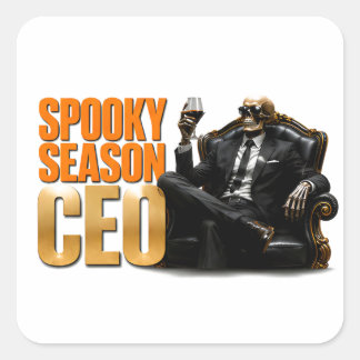 Sticker Carré 💼 PDG de la saison effrayante Citation drôle de p