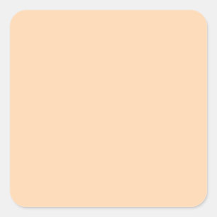 Sticker Carré Peach Pastel Orange Solide Color