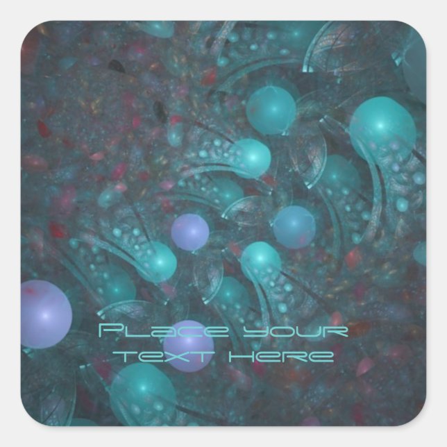 Sticker Carré Peau Alien 001 (Devant)