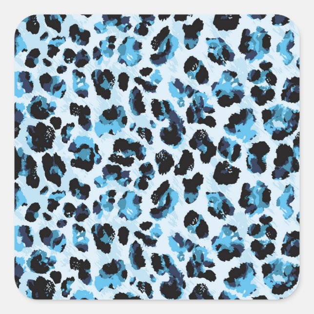 Sticker Carré Peau de Cheetah léopard : Aquarelle teinture Vinta (Devant)