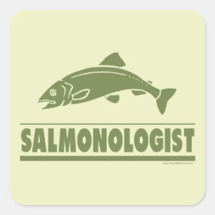 Sticker Carré Pêche Saumon