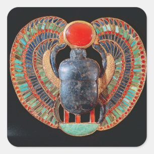 Sticker Carré Pectorale de Scarab, du tombeau de Toutankhamon
