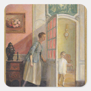 Sticker Carré Peek-a-Boo