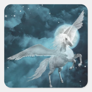 Sticker Carré Pegasus clair de lune