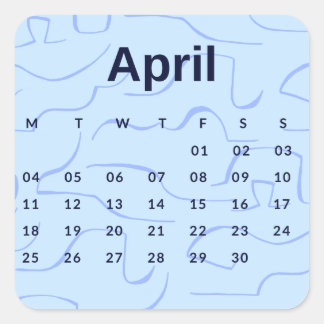 Sticker Carré Pegatinas mes del año - April (S'K) *2022
