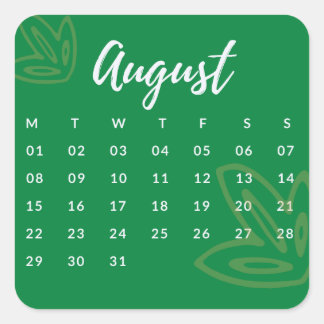 Sticker Carré Pegatinas mes del año - August (S'G) *2022