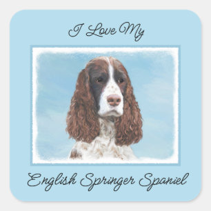 Sticker Carré Peinture espagnole Springer anglaise Peinture orig
