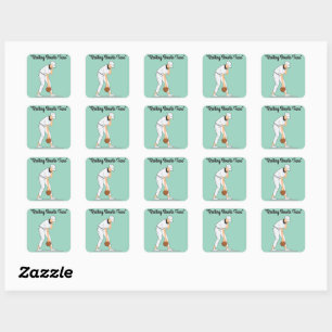 Sticker Carré Pelouse Bowls : Repose des Bowls Face