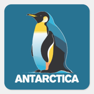 Sticker Carré Penguin de l'Antarctique