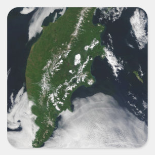 Sticker Carré Péninsule de Kamchatka du ½ s du ¿ Â de Russia