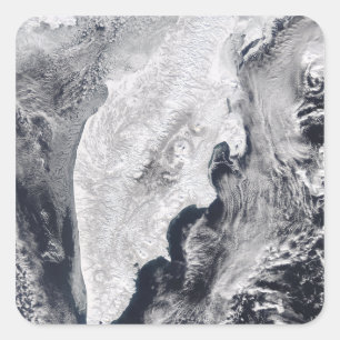 Sticker Carré Péninsule de Kamchatka, Russie orientale