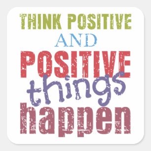 Sticker Carré Penser positif