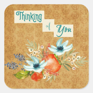 Sticker Carré Pensez à votre scrapbooking artisanal