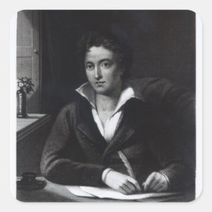 Sticker Carré Percy Bysshe Shelley, gravé par William Holl