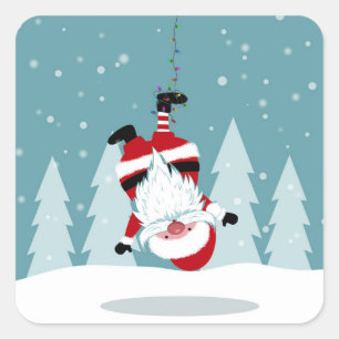 Sticker Carré Père Noël