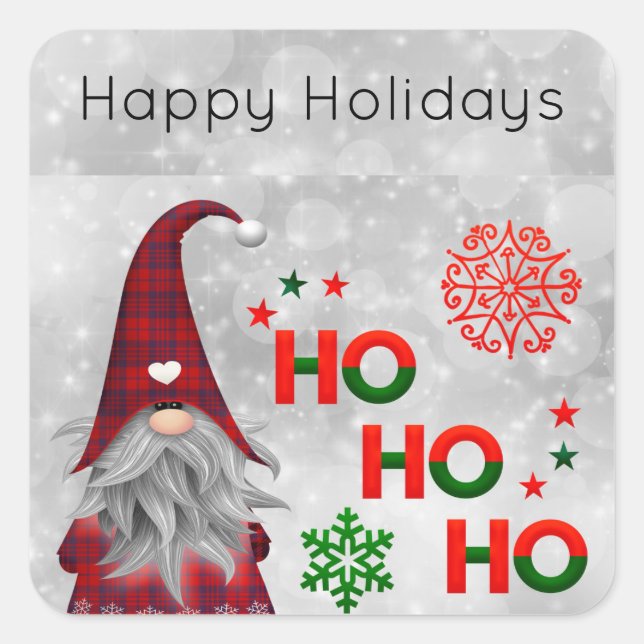 Sticker Carré Père Noël (Devant)