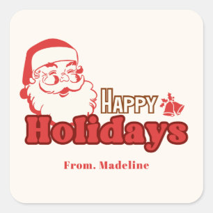 Sticker Carré Père Noël coquin