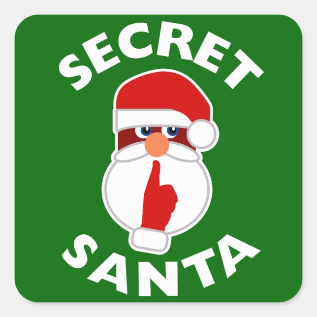 Sticker Carré Père Noël secrète (Devant)