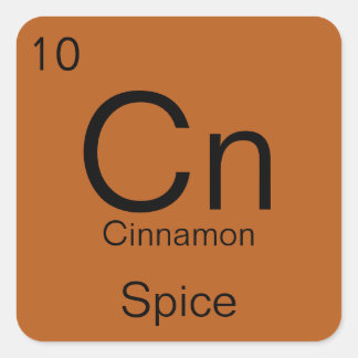 Sticker Carré Periodic Table Herb & Spice Label