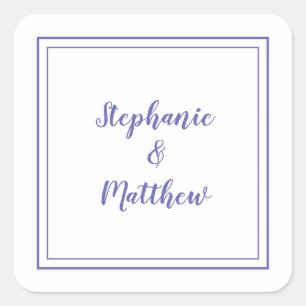 Sticker Carré Périphérique de Merci moderne minimaliste Mariage