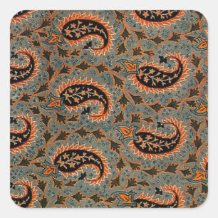 Sticker Carré Persan oriental, Motif turc Paisley
