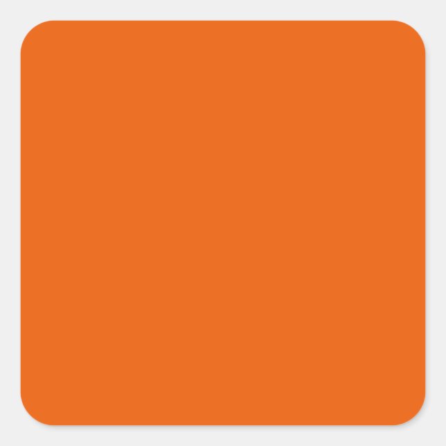 Sticker Carré Persimmon orange EC5800 couleur, option pour ajout (Devant)