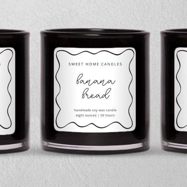 Sticker Carré Personalized Candle Label, Fun & Whimsical (Créateur téléchargé)