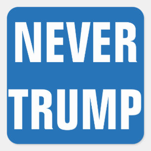 Sticker Carré Personnalisable PAS TRUMP JAMAIS pour le présiden