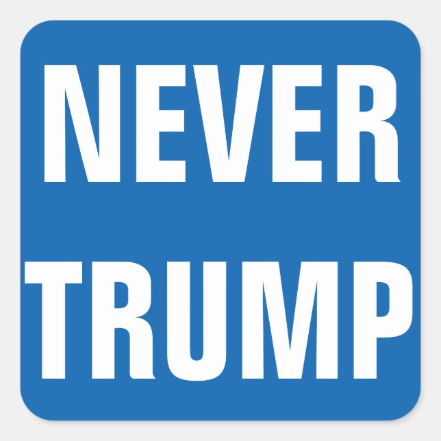 Sticker Carré Personnalisable PAS TRUMP JAMAIS pour le président (Devant)