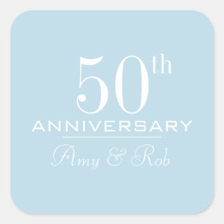Sticker Carré Personnalisé Anniversaire moderne design minimalis