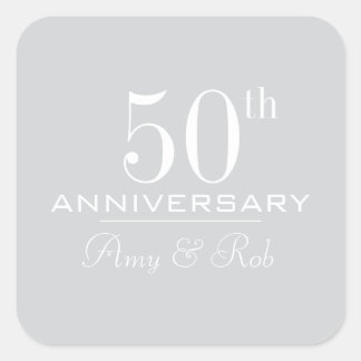 Sticker Carré Personnalisé Anniversaire moderne design minimalis